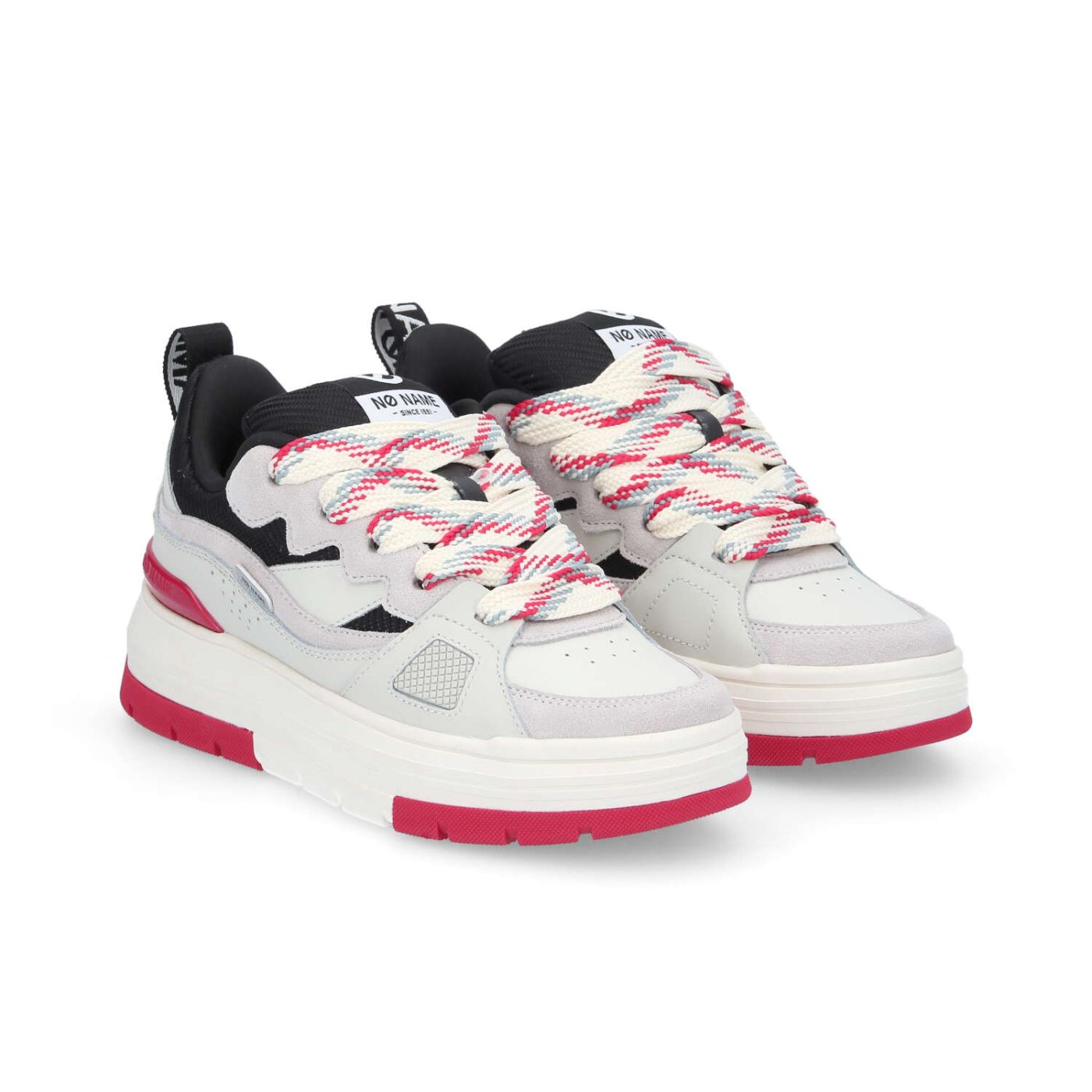 NOLLIE SNEAKER W  -  NAPPA/NUB/STRAW  - BIANCO SPORCO/ROSSO